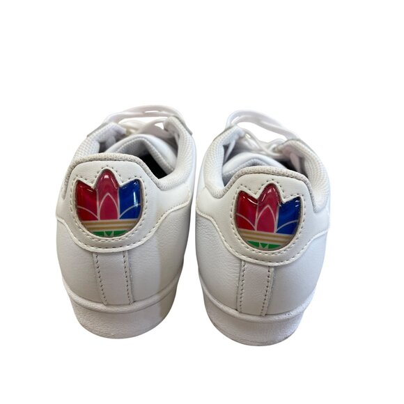 Adidas Superstar Pure J womans white leather sneakers size 5 SKU 8481 - Picture 11 of 16
